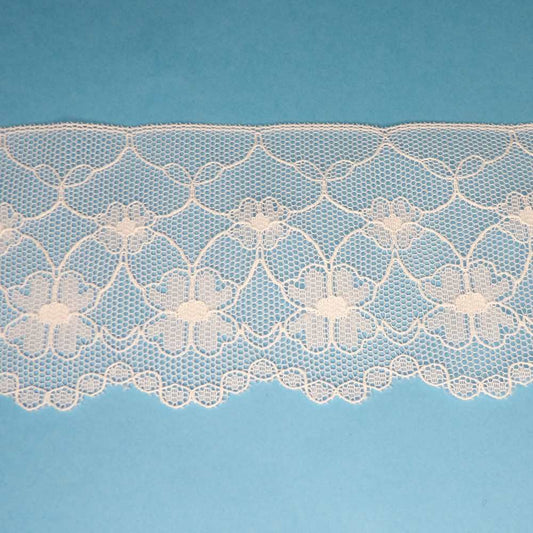 85 metres of white lace 75mm / 3 inch wide clearance