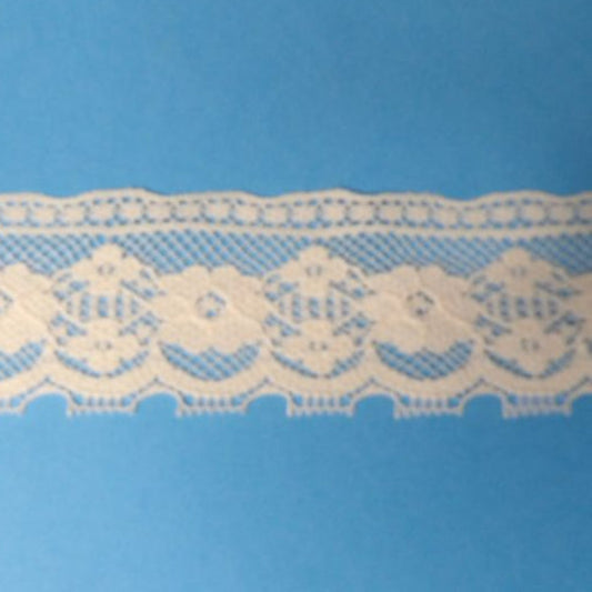 50 metres of ivory flower design lace 50mm clearance * ONLY 12p for a METRE *
