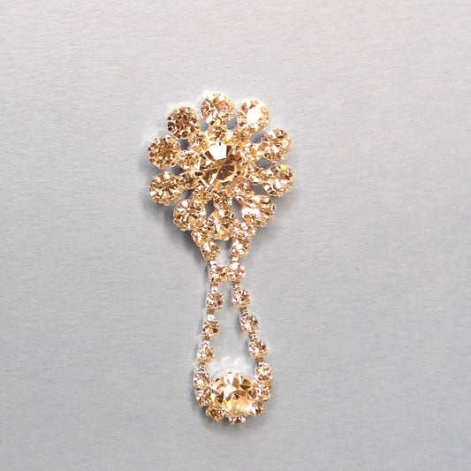 5 sparkly clear diamante flat backs size 60mm x 24mm clearance