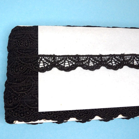 27.4 metres of guipure lace black 18mm wide clearance