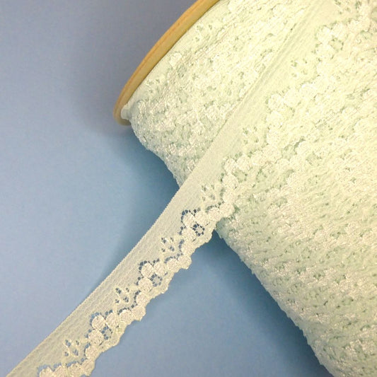 144 metres reel of light green lace 22mm wide clearance