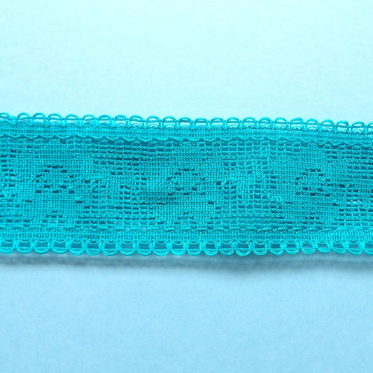 10 metres of Bright Turquoise floral Lace 48mm wide clearance
