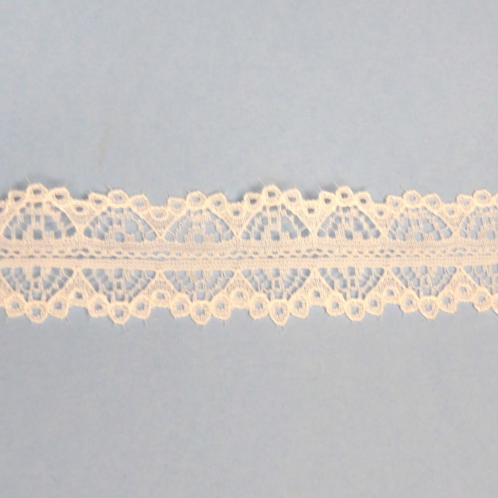 20 metres of double sided white lace 24mm wide loose in a bag clearance