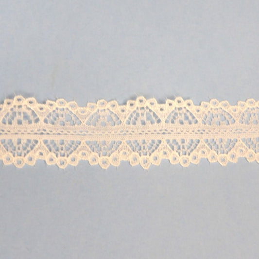 20 metres of double sided white lace 24mm wide loose in a bag clearance