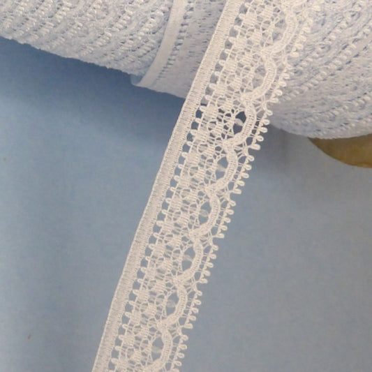 20 Metres Of Light Blue Lace 12mm Wide Clearance Loose In A Bag