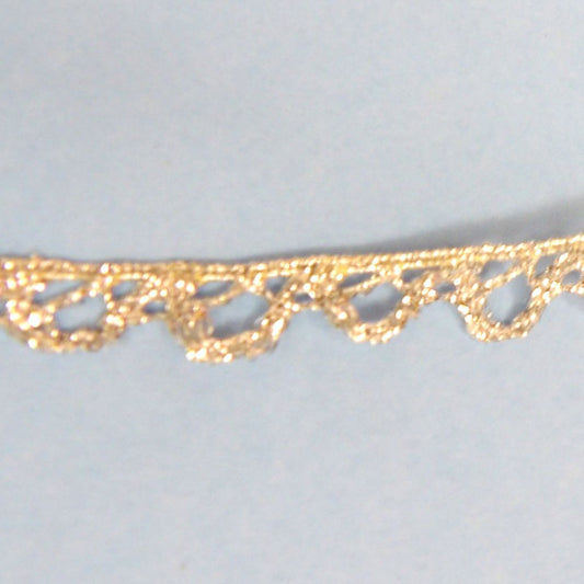 20 metres of SILVER metallic lace 12mm wide clearance