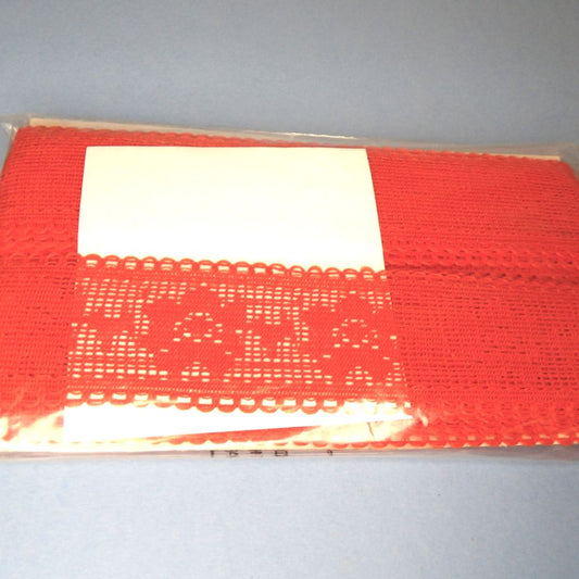 10 metres of Bright Red floral Lace 48mm wide clearance