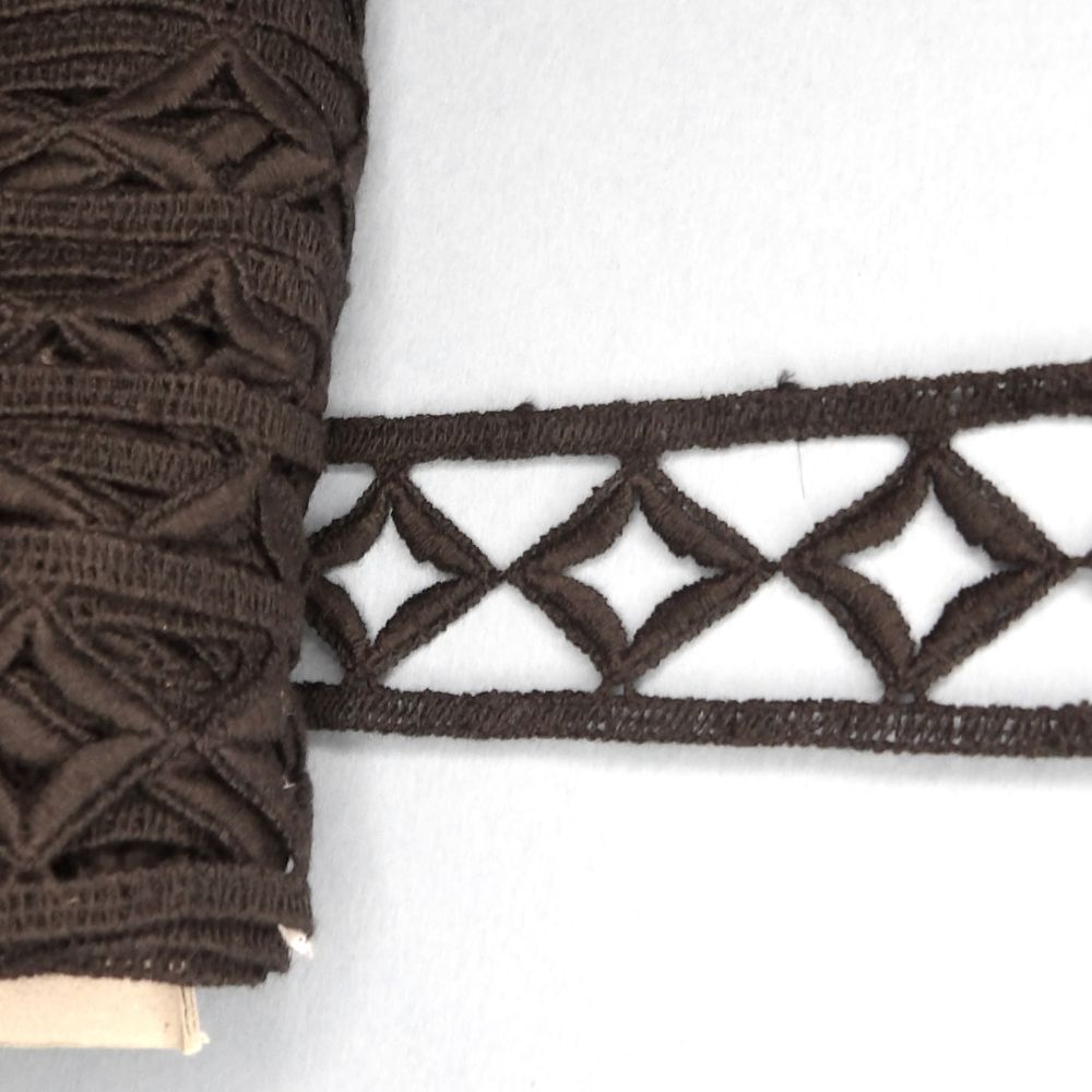 36 metres card of black straight edge guipure type lace open type design 30mm wide clearance
