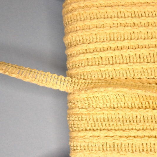 40 metres of cream colour cotton type piping braid 10mm wide with 3mm edge clearance