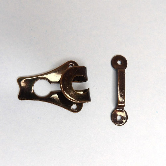 10 sets of Extra Large Black Metal Sew On Hook and Bars size 27mm x 20mm clearance loose in a bag