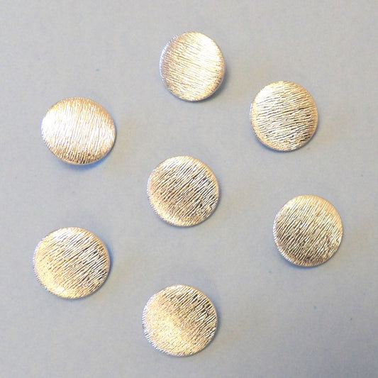 50 Silver Colour Metal Shank buttons with design size 15mm clearance