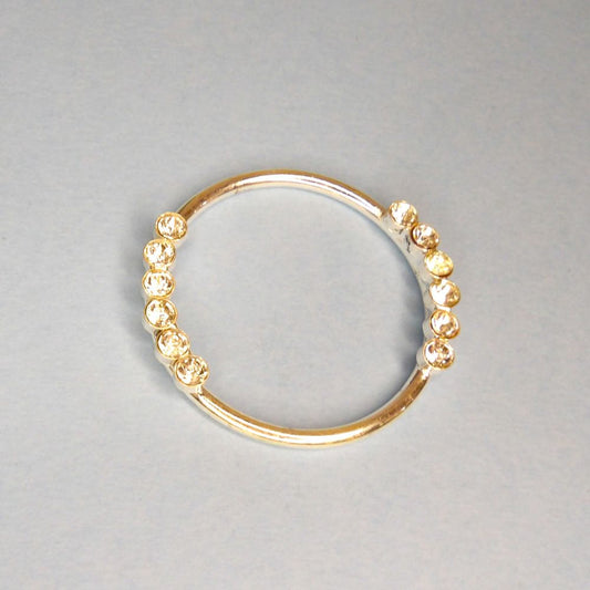 5 Silver Colour Metal Rings with diamante type stones size 40mm clearance
