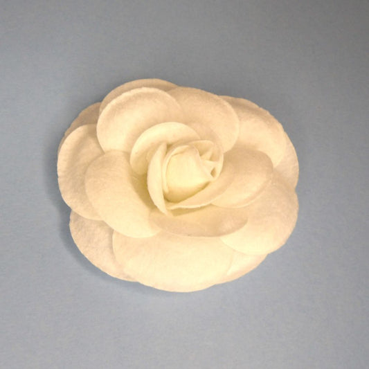 5 Light Ivory Felt Type Rose size 80mm clearance