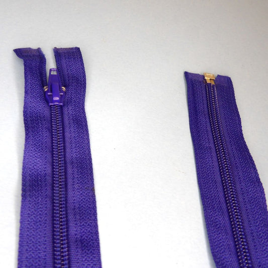 5 Royal Blue Nylon Open End Zips size 78cm / 31 inch clearance
