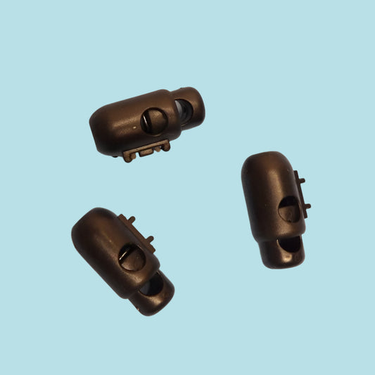 100 black spring toggles with side slot size 28mm x 15mm clearance