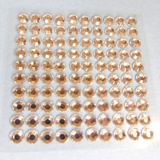 10 squares of Clear colour diamante type stones Self Adhesive Stickers 100 x 6mm on each clearance
