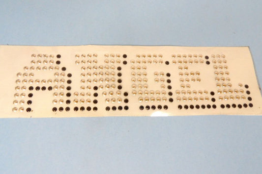 Iron On Hotfix Black and Sliver ' A N G E L' Design Stud Type Hot Fix Transfer size 22cm x 5.5cm clearance