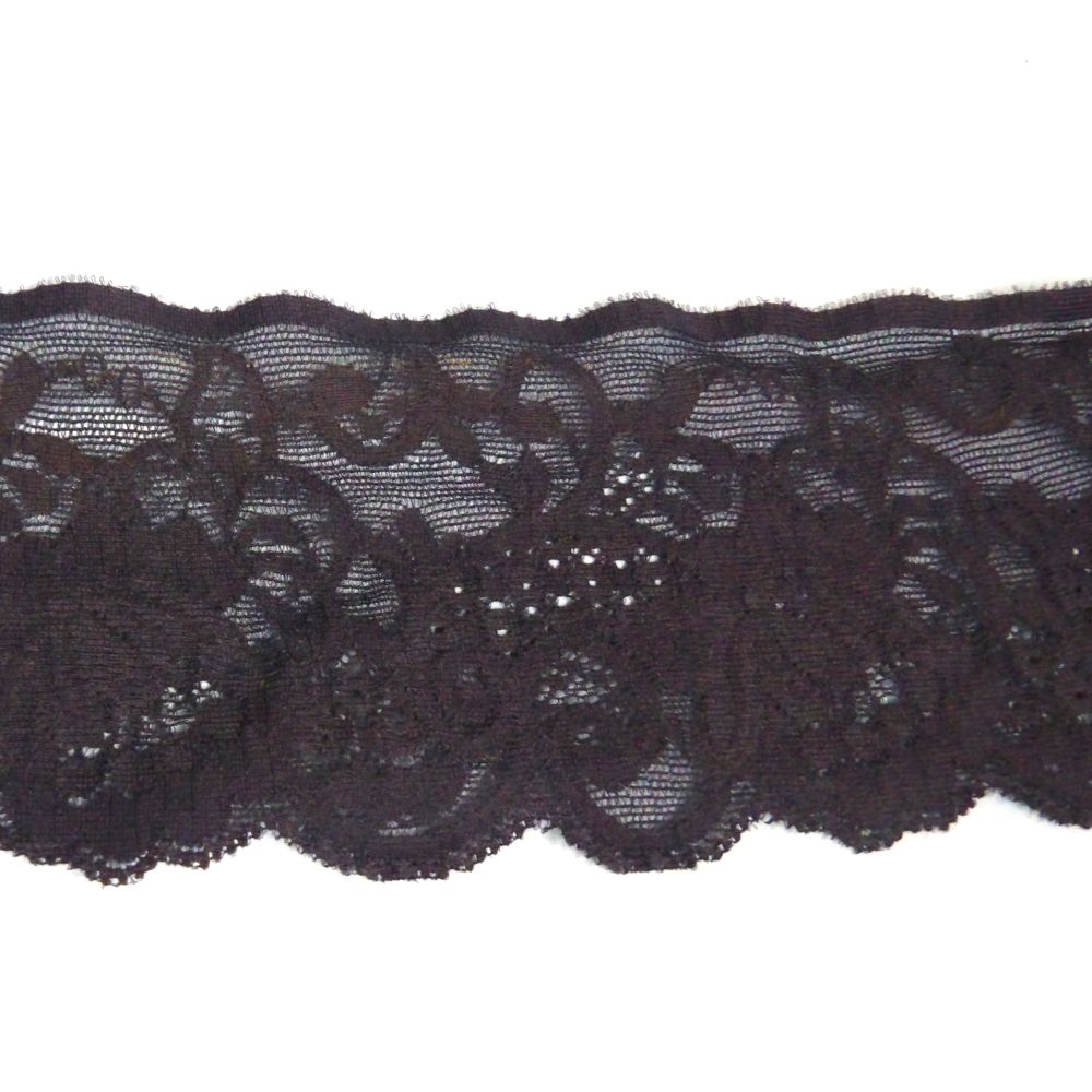 10 Metres Of Navy Stretch Lace 85mm wide clearance loose in a bag