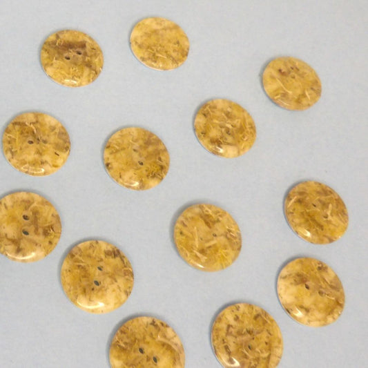 Only One Lot Of 227 Wood Chip Design Fawn 2 Hole Buttons in 4 Sizes