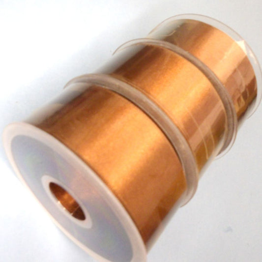 Only One lot of 3 x 25 metre Reel Of Brown 38mm double satin ribbon clearance