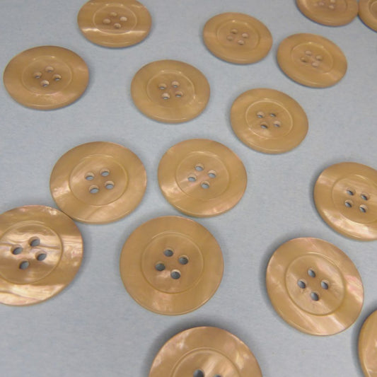 50 Light Grey 4 Hole Buttons With Light Pink Shine Design Size 23mm Clearance