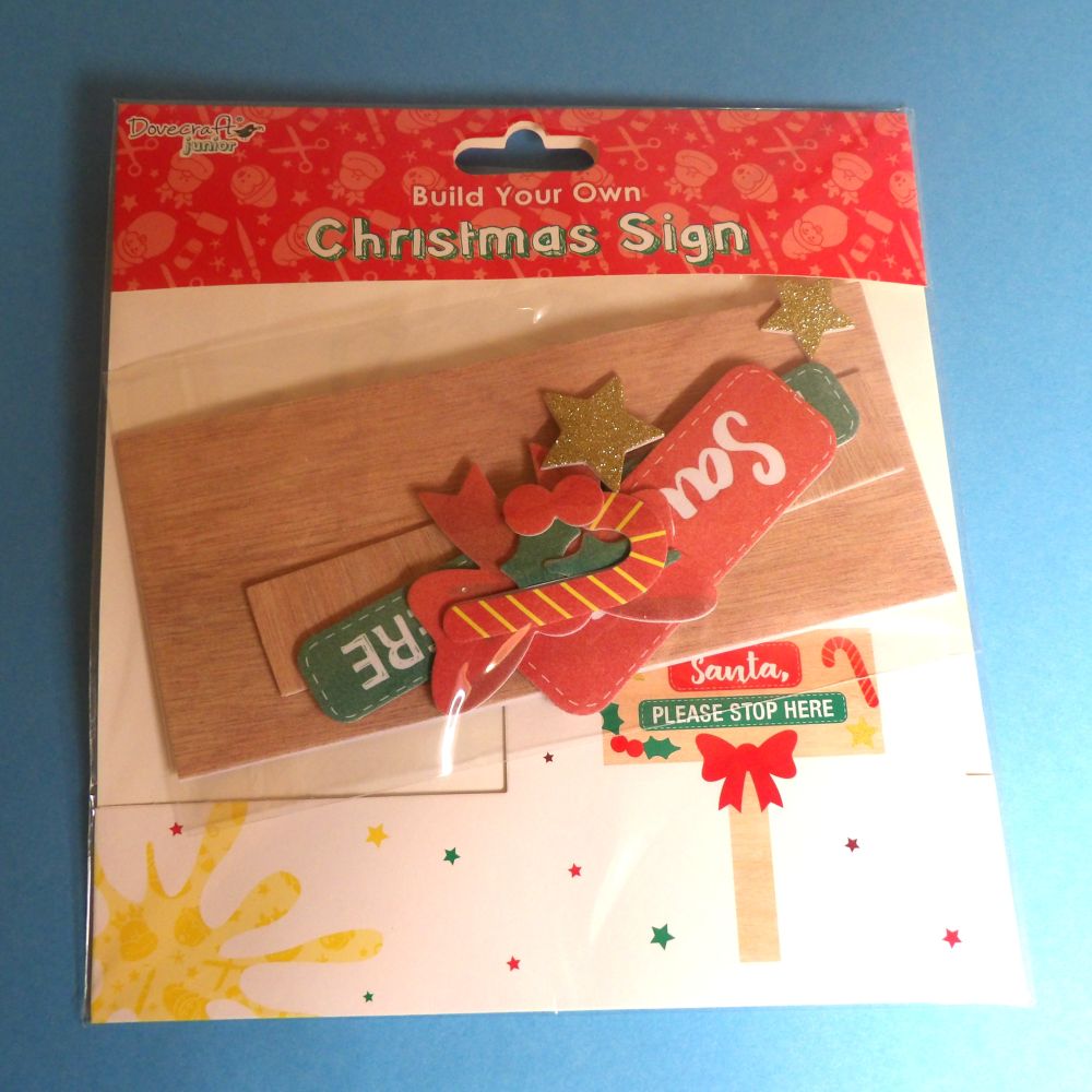 6 x Dovecraft Junior Christmas Kit To Make A Stop Here Sign