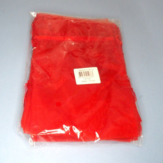 12 RED organza bags EXTRA LARGE size 15.5cm x 22.5cm