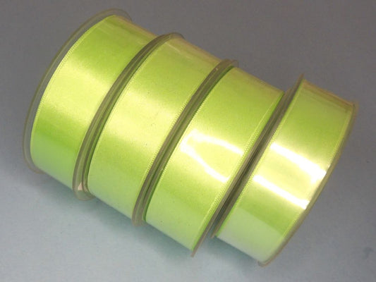 Only One lot Of 4 Mint Green x 25 metre Reel Of 25mm Double Satin Ribbon Clearance