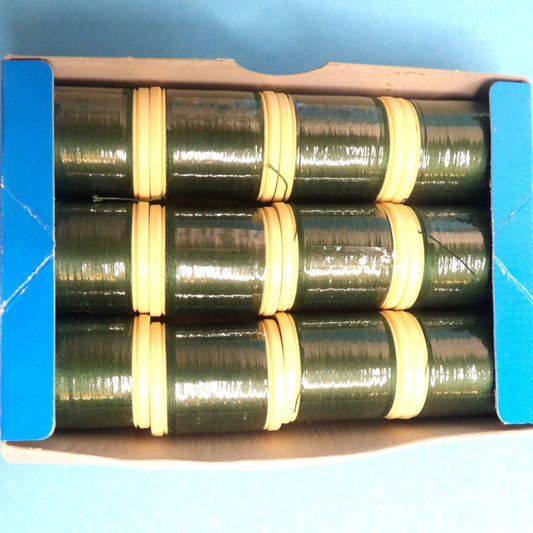 12 Reels of Colour 216 Emerald Green [ Dark Green ] Sylko Mercerised Cotton Machine Thread  91 Metres / 100 yards Tootal Brand clearance