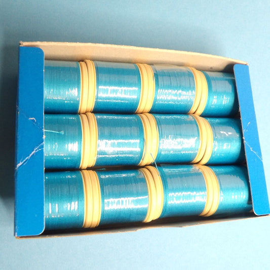 12 Reels of Colour 418 Light kingfisher  [ Turquoise ] Sylko Mercerised Cotton Machine Thread  91 Metres / 100 yards Tootal Brand clearance