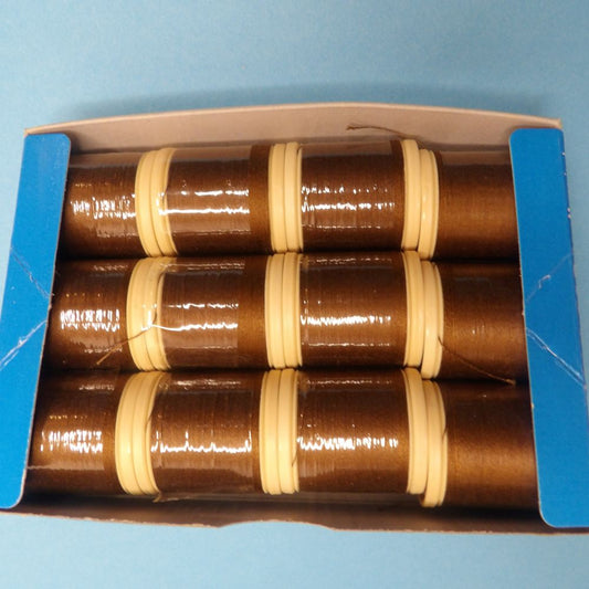 12 Reels of Colour 162 Cinnamon  [ Brown ] Sylko Mercerised Cotton Machine Thread  91 Metres / 100 yards Tootal Brand clearance