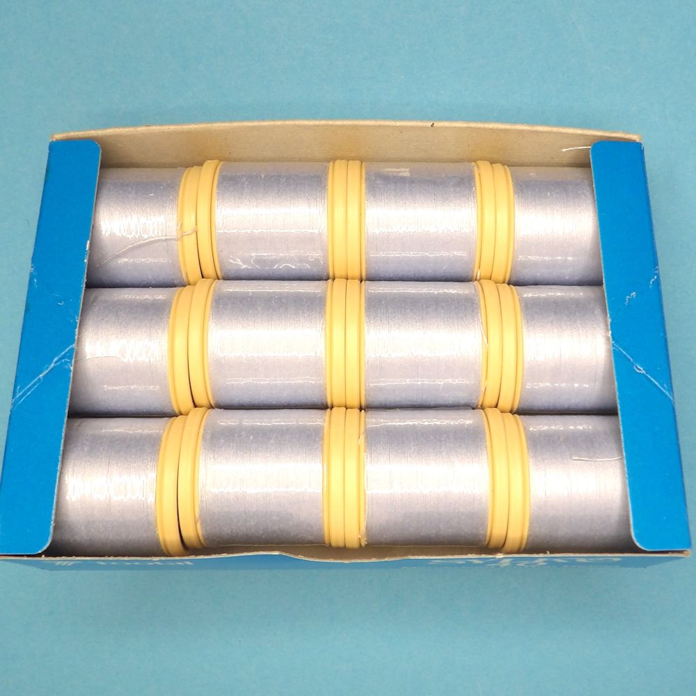 12 Reels of Colour 444 Harebell Tint [ Light Blue ] Sylko Mercerised Cotton Machine Thread  91 Metres / 100 yards Tootal Brand clearance