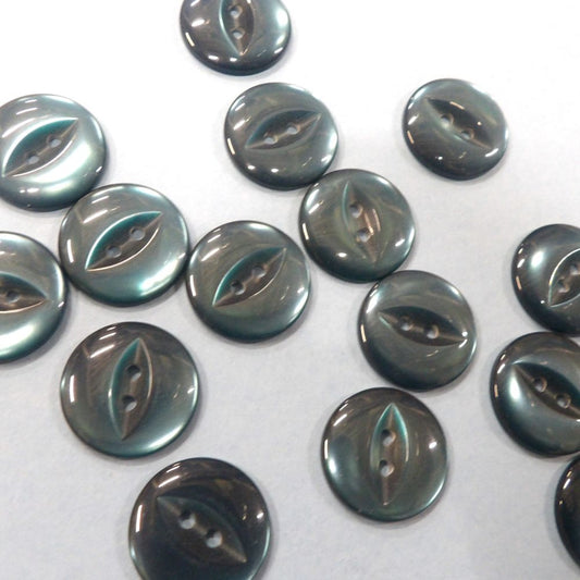 Only One Lot Of 746 dark turquoise fish eye buttons 30 line size 19mm clearance