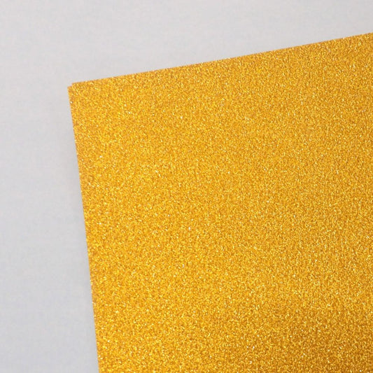 10 Sheets Of Gold Colour Glitter Card Size A4 [ 21cm x 29.5cm ] Clearance