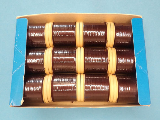 12 Reels of Colour 171 Romany Brown [ Chestnut Brown ] Sylko Mercerised Cotton Machine Thread  91 Metres / 100 yards Tootal Brand clearance