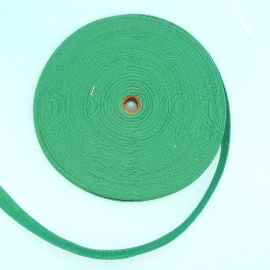50 Metres Reel Of Jade Green Herringbone Webbing 13mm Wide Clearance