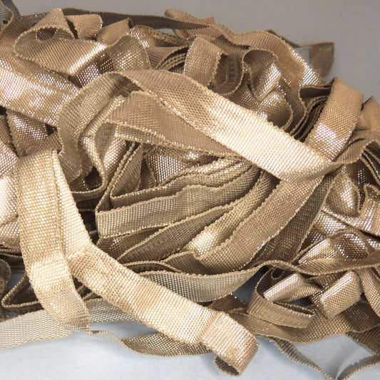 20 metres of silver lurex metallic tape/ribbon 12mm wide loose in a bag clearance