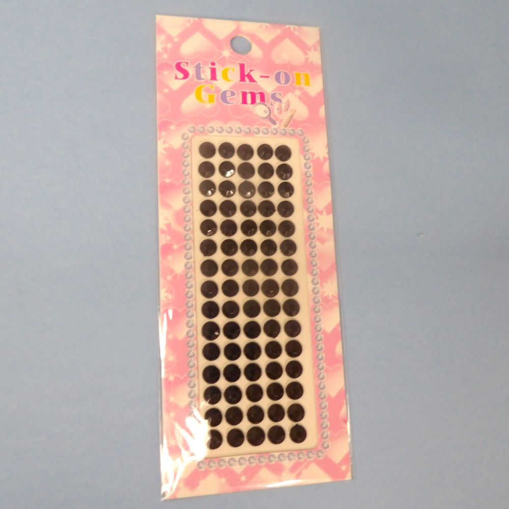 Card Of Black Craft Stickers Size 5mm 75 On Each Card Clearance