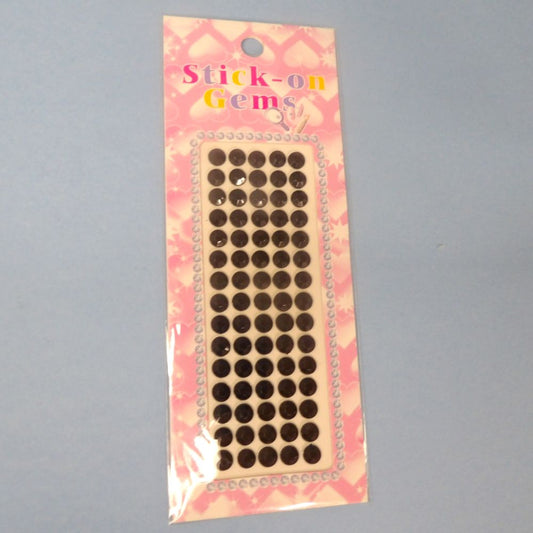 Card Of Black Craft Stickers Size 5mm 75 On Each Card Clearance