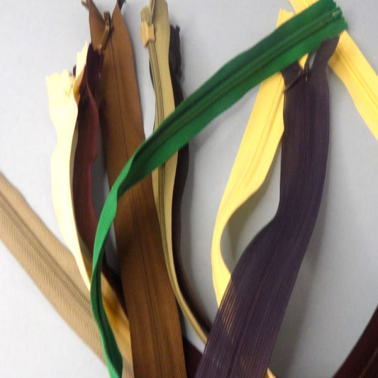 10 Assorted Colours And Sizes Invisible Zips Mostly Short Clearance