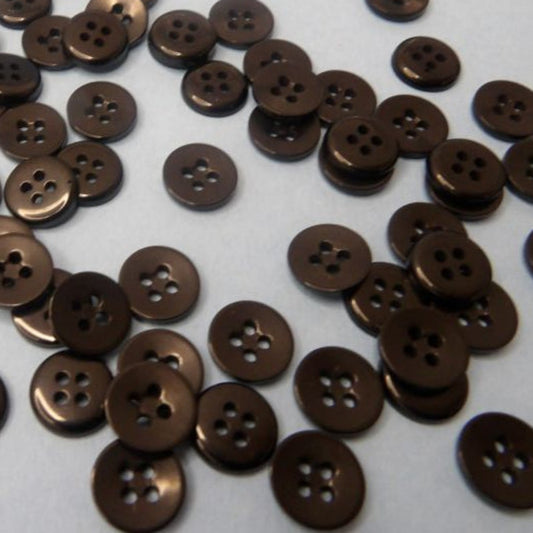 200 Black Small 4 Hole Buttons Size 12mm Clearance