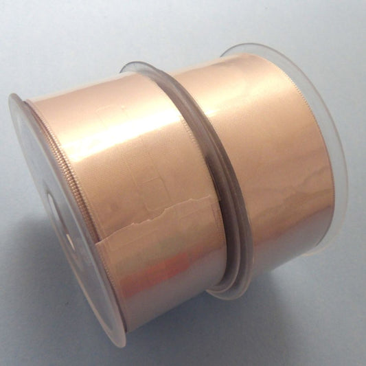 Only One lot Of 2  Light Grey x 25 metre Reel Of 38mm Double Satin Ribbon Clearance