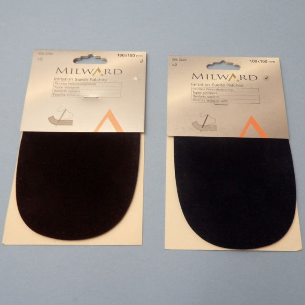 Card Of 2 Oval Iron On Imitations Swade Patches Milward Brand Choice Of Colour Size 100mm x 150mm Milward Brand Clearance