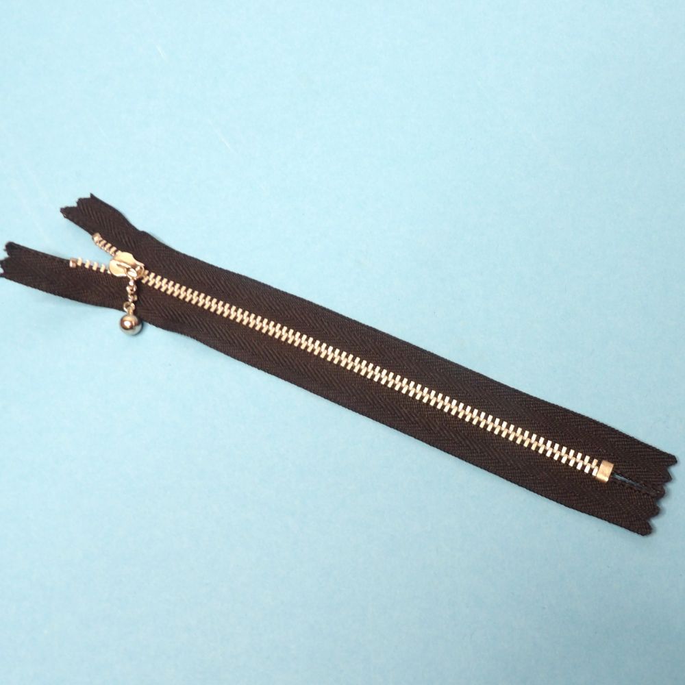 10 Black Closed End Zips With Silver Colour Metal Teeth  And Fancy Ball Pull size 18cm / 7 inch clearance