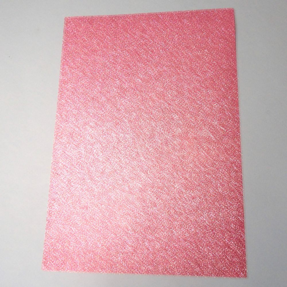 100 Sheets Of Candy Pink Colour Glitter Paper Size A4 [ 21cm x 29.5cm ] Clearance
