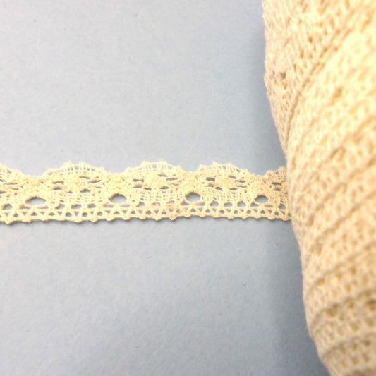 170 Metre Reel Of Light Cream Cotton Lace 20mm Wide Clearance