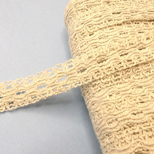 10 Metre Card Of Light Grey Soft Lace With Centre Holes Like Knitting In Lace 24mm Wide Loose In A Bag Clearance
