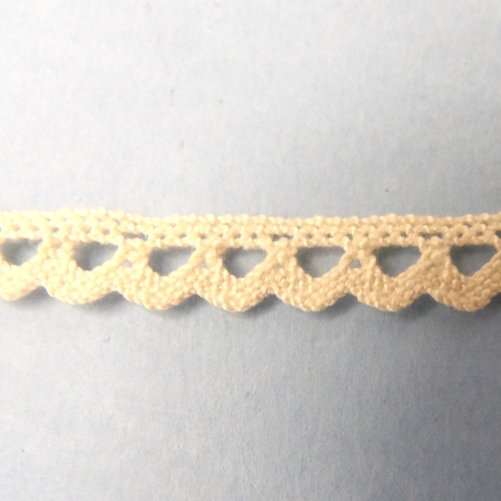20 Metres Of Mini Light Cream Cotton Type Lace 9mm Loose In A Bag Clearance