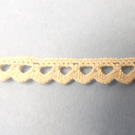 20 Metres Of Mini Light Cream Cotton Type Lace 9mm Loose In A Bag Clearance