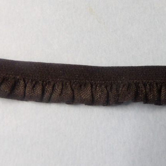 20 Metres Of Black Elastic With Gathered Edge 12mm Wide Loose In A Bag Clearance